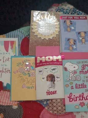 NWT HALLMARK 6 Assorted MOTHER'S Greeting Cards- Birthday, Mother's Day..
